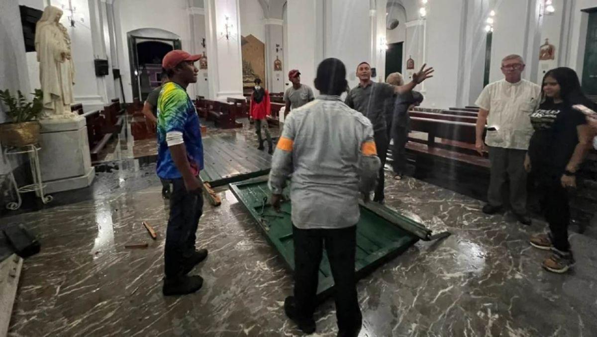 Catedral de Ciudad Bolívar sufrió daños materiales tras las lluvias
