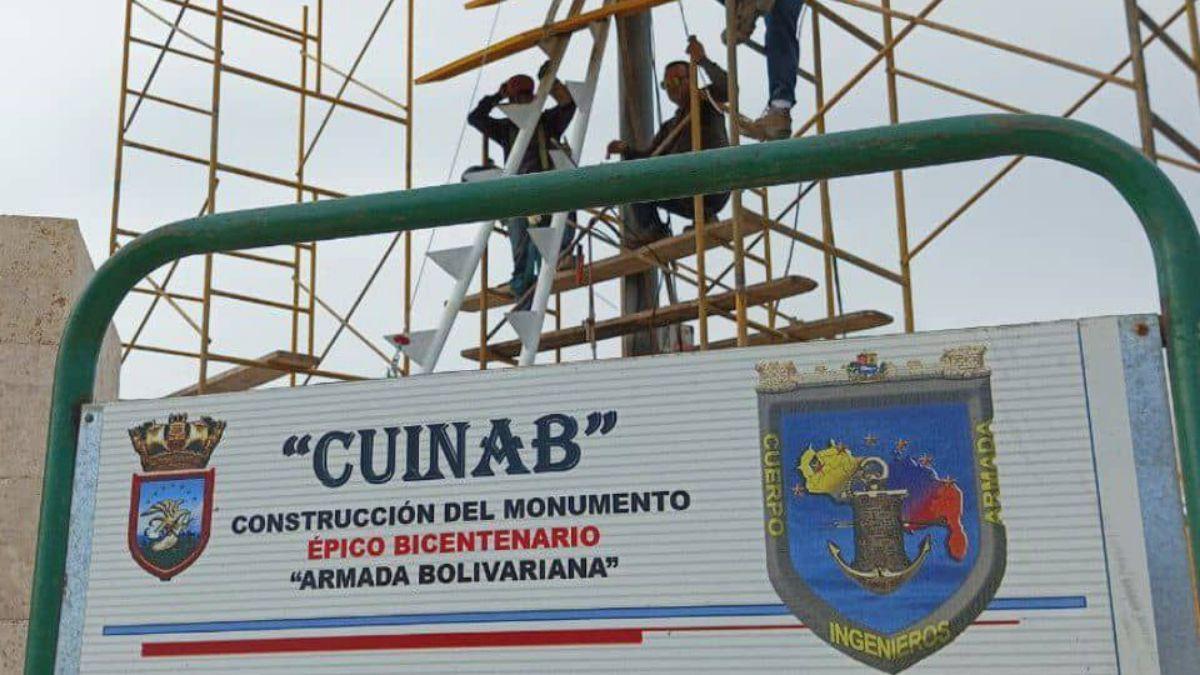 Continúan los avances en el Monumento Épico Bicentenario en la Vereda del Lago de Maracaibo