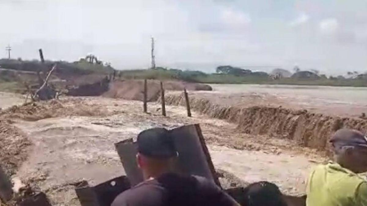 LLUVIAS: Nuevamente se produce rotura del muro de contención del río Zulia
