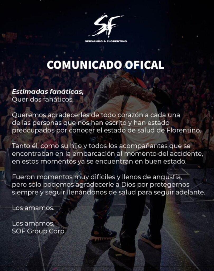 comunicado-florentino-810x1024 Florentino se pronuncia luego de sufrir accidente en alta mar + Comunicado