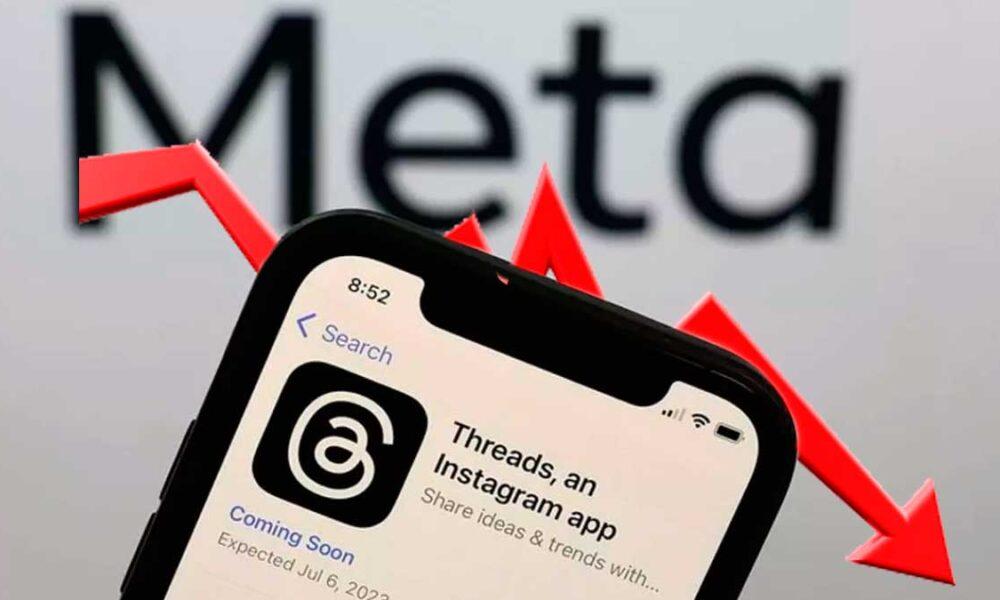 Cae dramáticamente la actividad en los usuarios de Threads