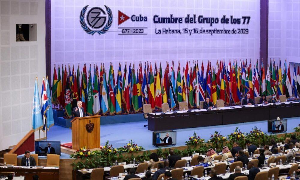China condena las medidas unilaterales en declaración final de Cumbre G77