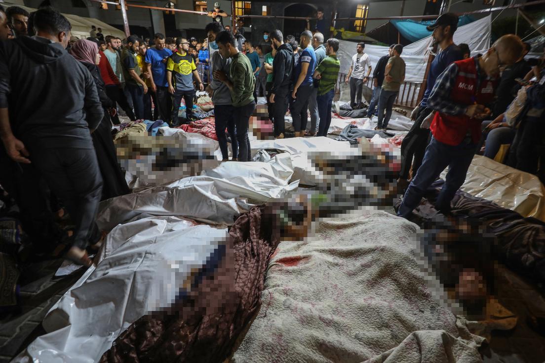 image-1 Ascienden a 800 los muertos por ataque aéreo de Israel contra un hospital en Gaza