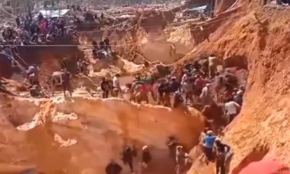 Colapso de una mina sepultó a 50 mineros en el estado Bolívar