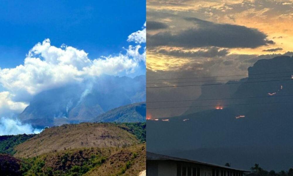 Fuerte incendio se registra en el Auyantepui desde el 11M