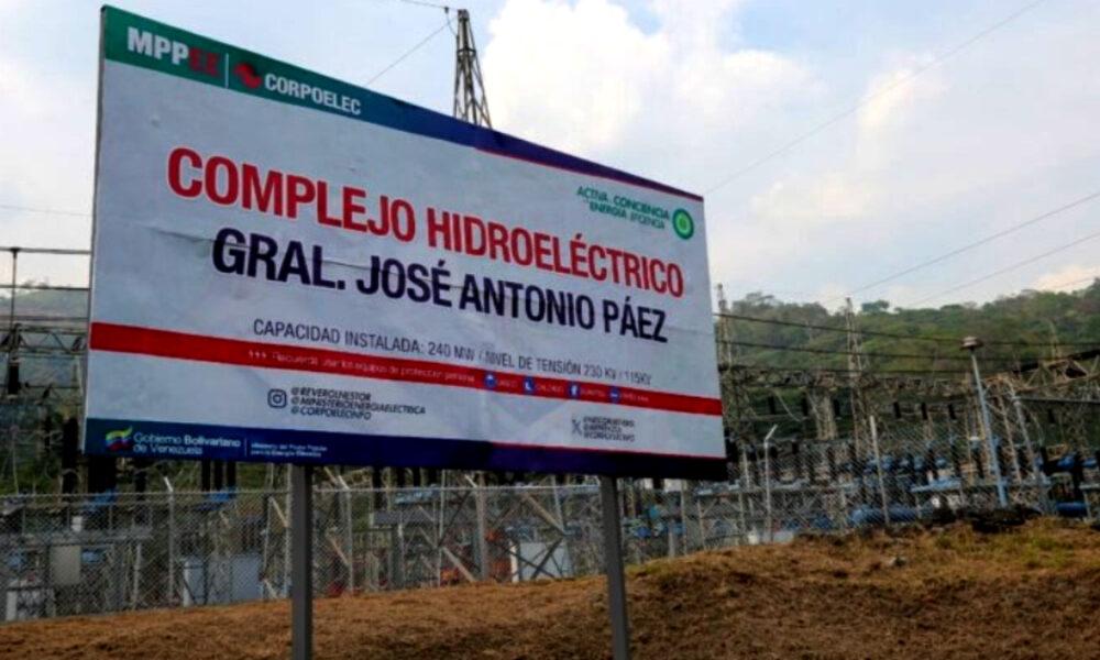 Reactivado Complejo Hidroeléctrico General José Antonio Páez en Barinas