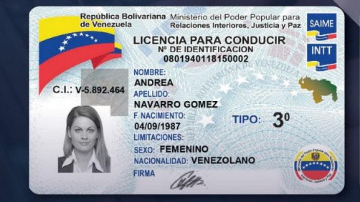 Conoce el nuevo formato de Licencia para Conducir en Venezuela
