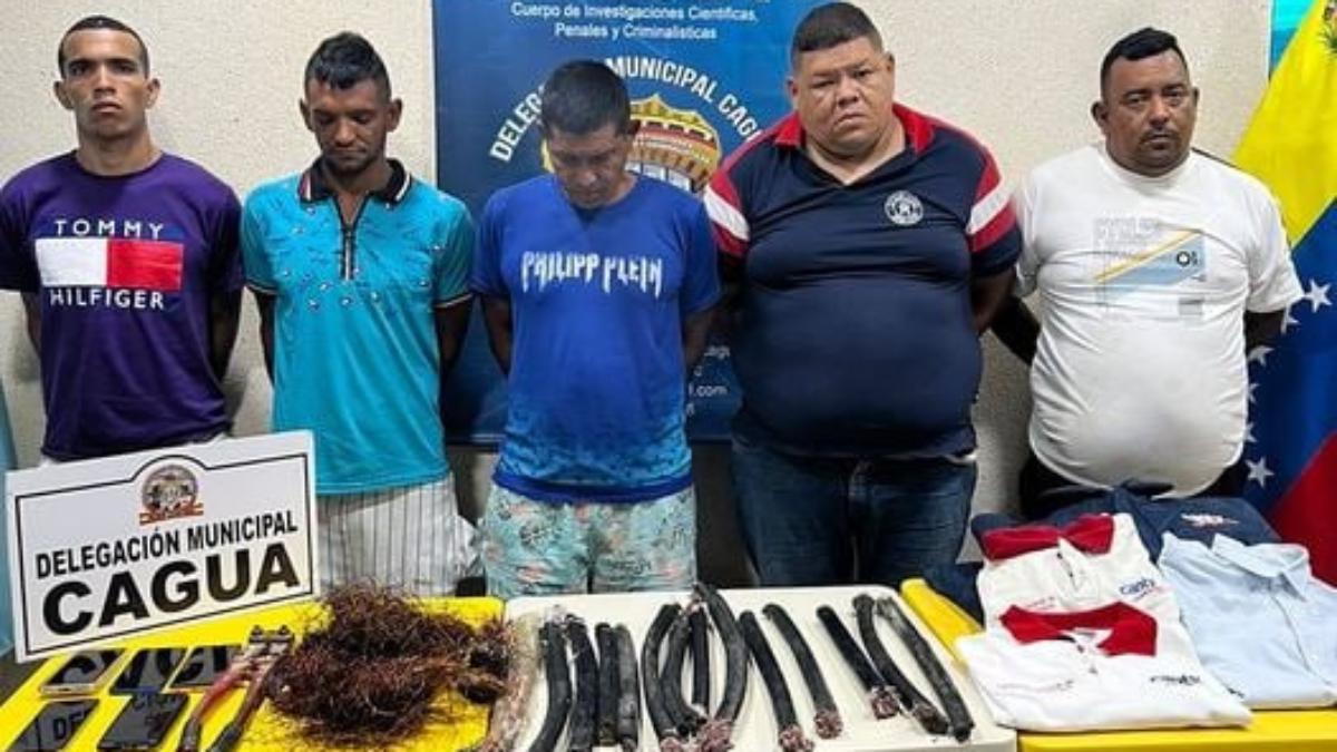 CICPC detuvo a 5 sujetos por hurto de material estratégico de CANTV