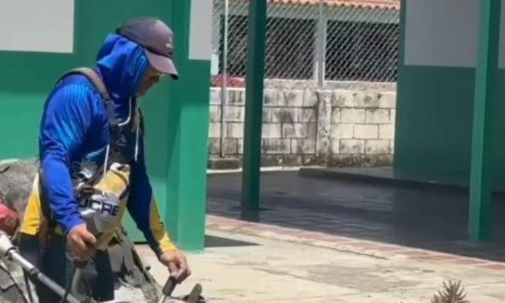 Realizan jornada de limpieza en instituciones educativas de Cagua