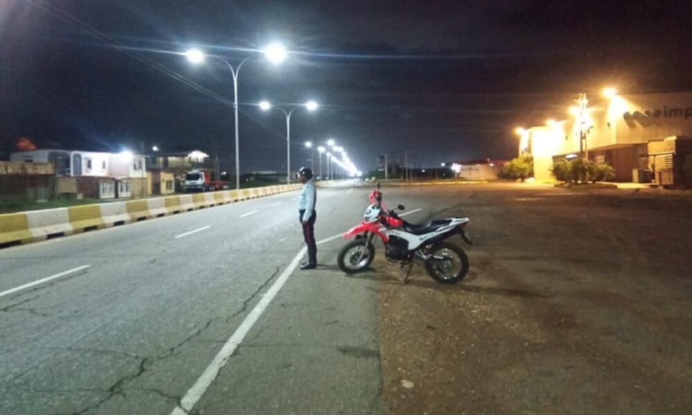 Coro: Suspenden tránsito de motorizados después de las nueve de la noche