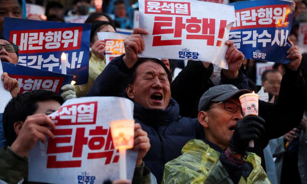 Presión política y social están cerca de la destitución del presidente de Corea del Sur