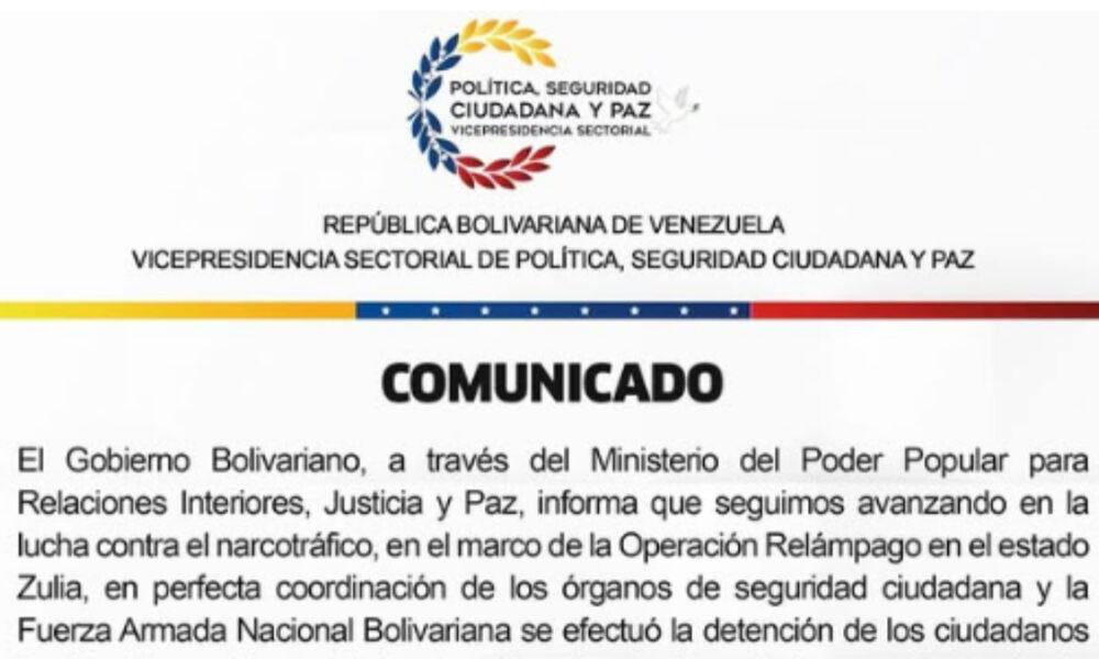 Operación Relámpago detiene a 2 alcaldes de los municipios Jesús Enrique Lossada y Catatumbo del edo Zulia