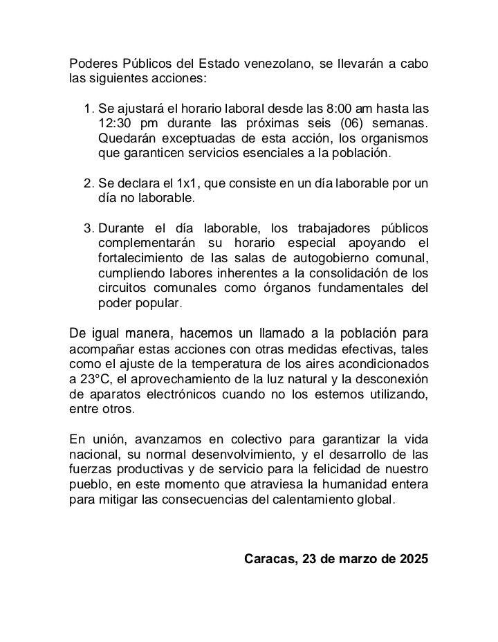 co2 Gobierno Nacional ajusta horario laboral en la Administración Pública por crisis climática