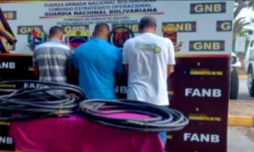 Tres trabajadores de CORPOELEC detenidos por hurto de material estratégico