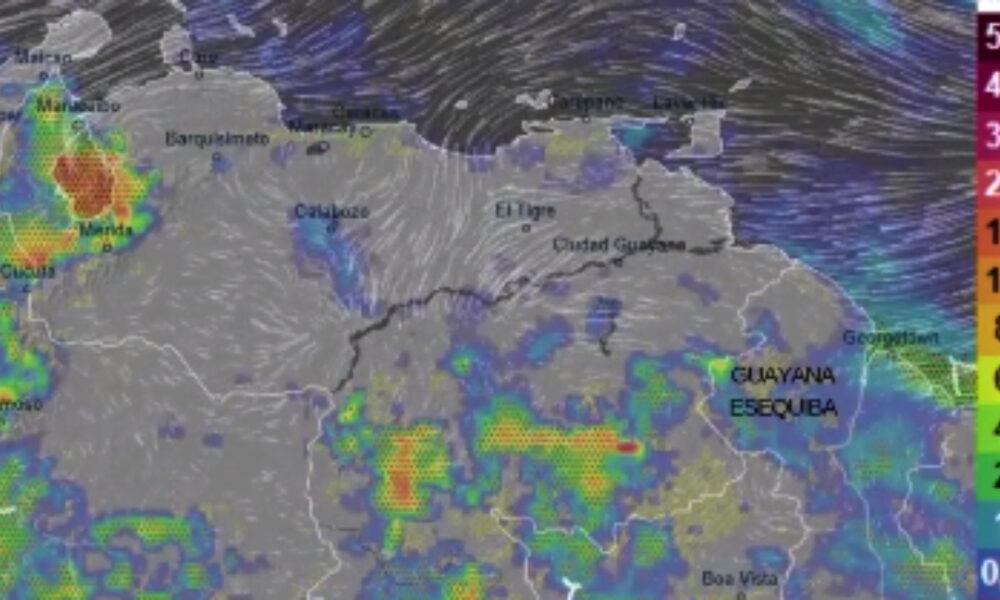 Inameh pronostica lluvias durante las próximas 6 horas