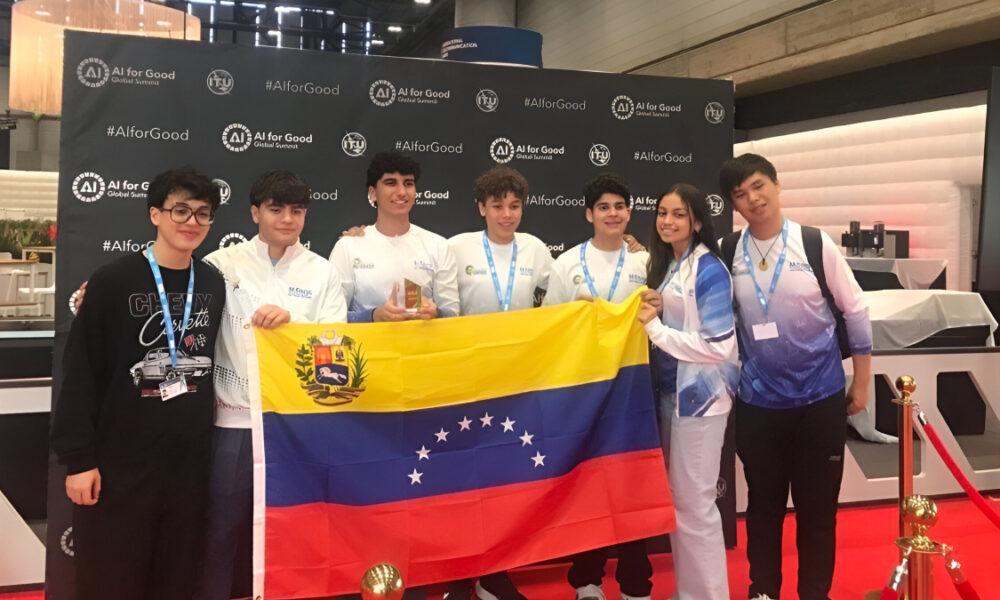 Jóvenes venezolanos ganan concurso mundial de robótica AI FOR GOOD 2025 en Suiza