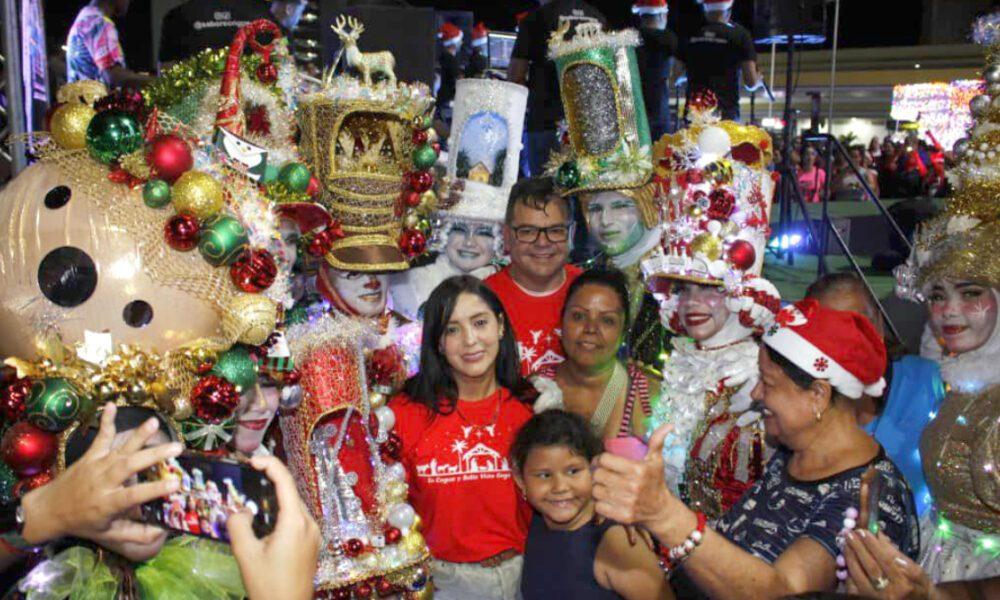 Cagua encendió sus luces navideñas con gaitas y celebración familiar