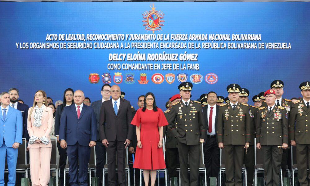 FANB juramenta a Delcy Rodríguez como Comandante en Jefe