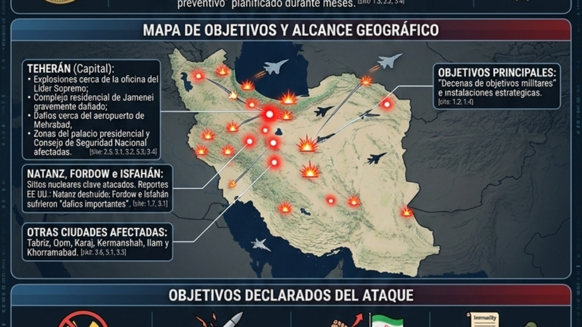 Escalada: EE.UU. e Israel atacan Irán y desatan represalia con misiles