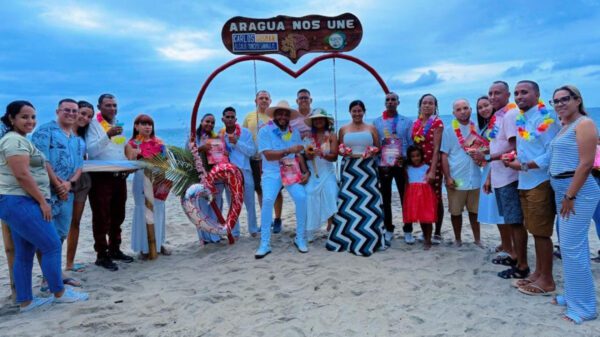 Cinco parejas sellaron su amor en los 458 años de Chuao