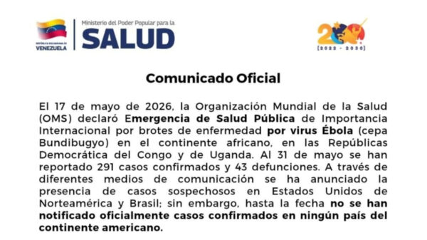 Gobierno Nacional activa vigilancia por brotes de ébola
